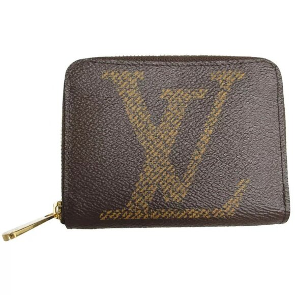 Auth LOUIS VUITTON monogram giant Zippy Coin PurseCoin case Coated canvas - Picture 1 of 10